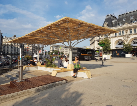 The Cooling Island makes urban space more comfortable for Parisians and travelers