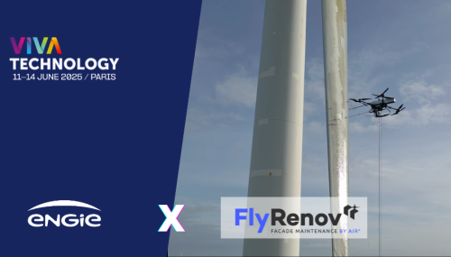A maintenance drone for wind turbine blades