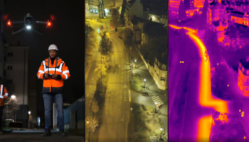 Drones to Optimize District Heating Networks