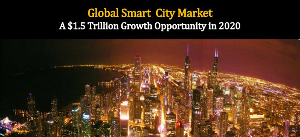 Des industries convergentes et les villes intelligentes répresenteront des opportunités commerciales valant 1,500 milliards USD en 2020, selon Frost & Sullivan