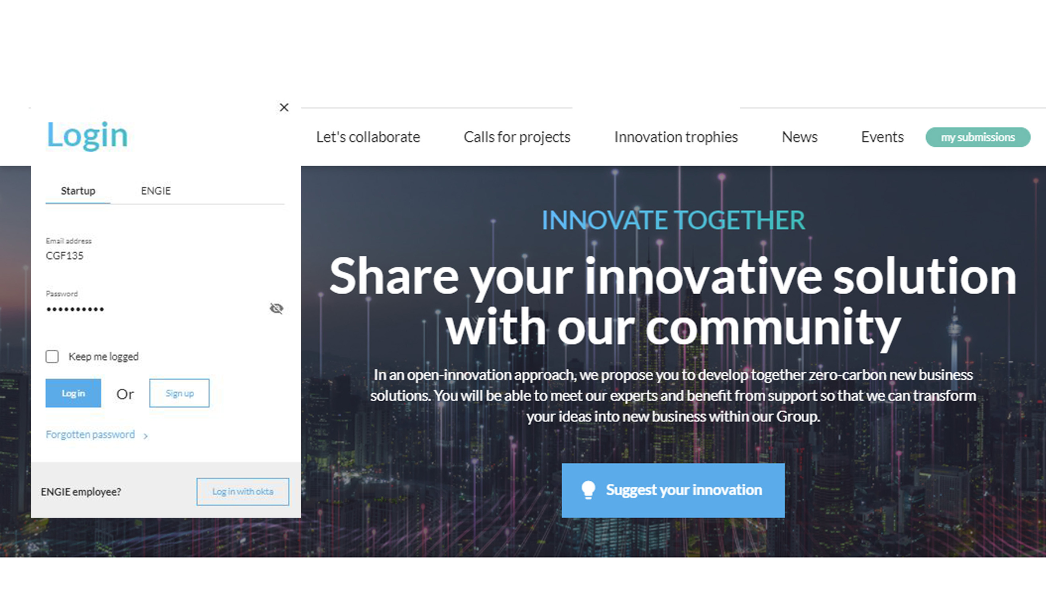 Startups: update your profile and your innovative solutions on ENGIE Innovation