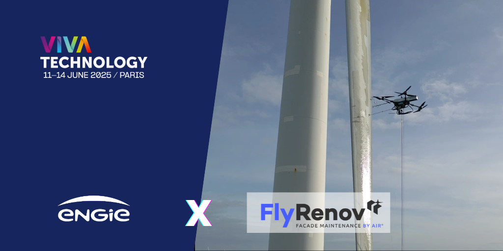 A maintenance drone for wind turbine blades