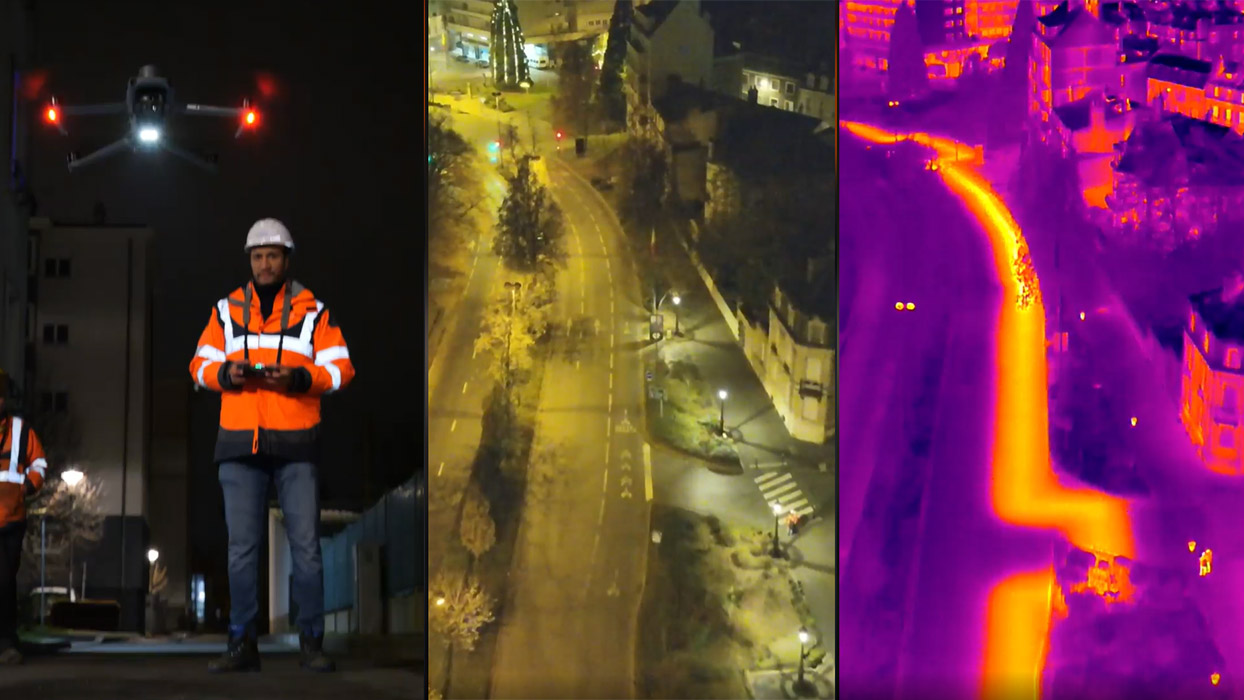 Drones to Optimize District Heating Networks